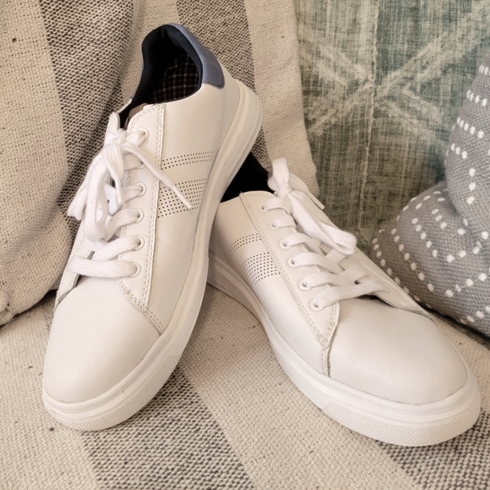 Ben Sherman Men's Ollie Trainer, Size 9, White/Blue